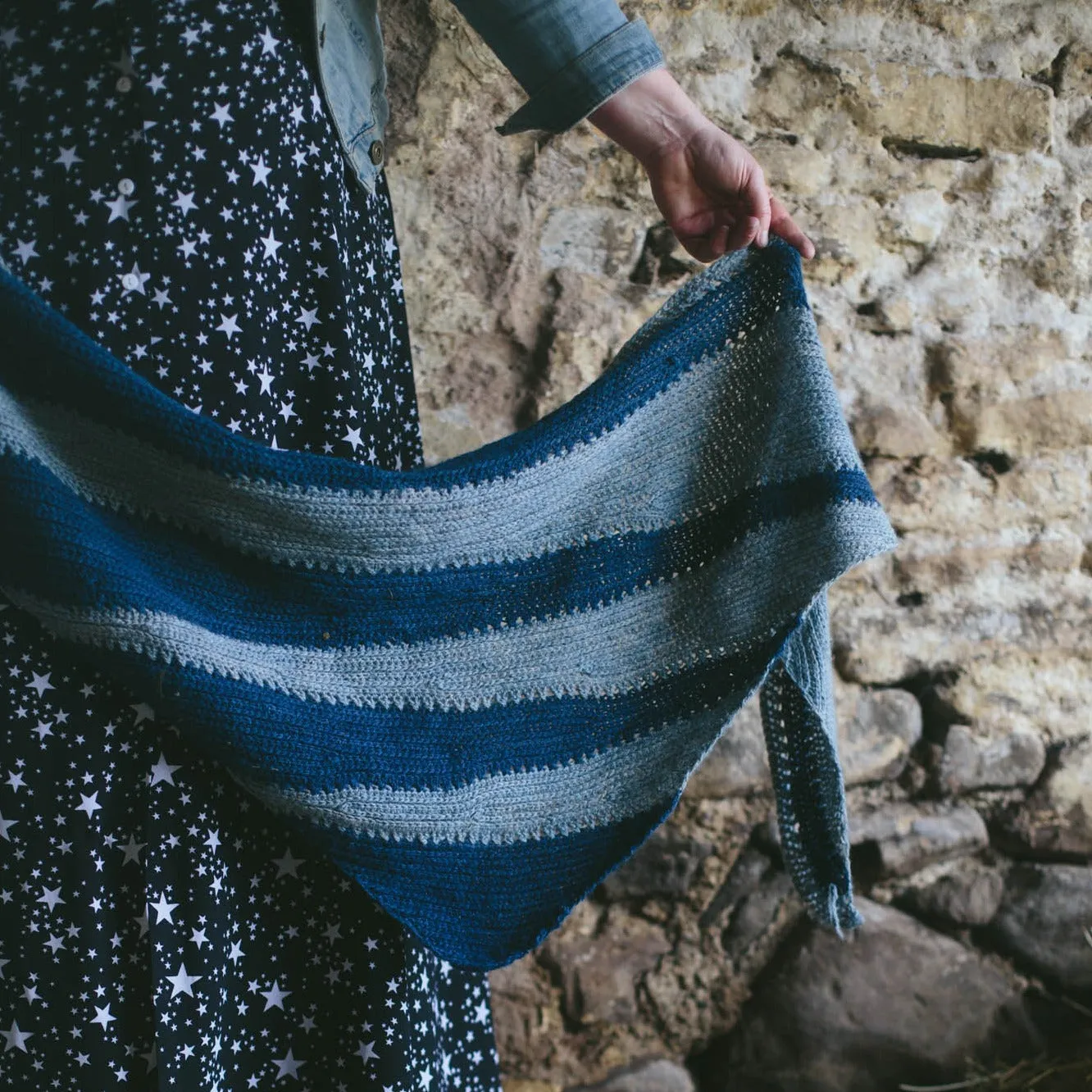 Double Denim Shawl