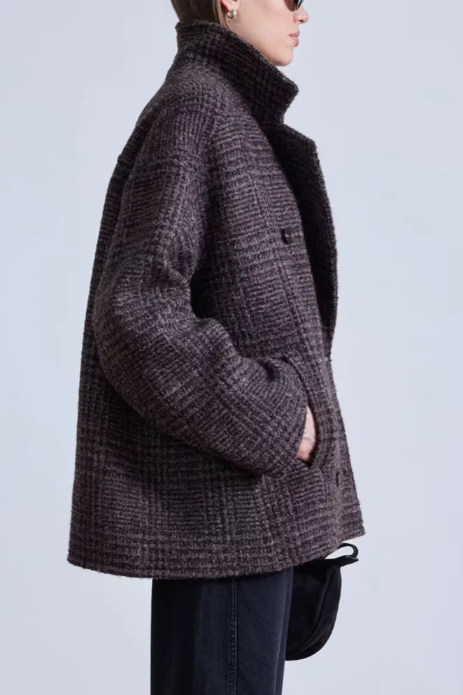 Downtown Peacoat, Herring Plaid