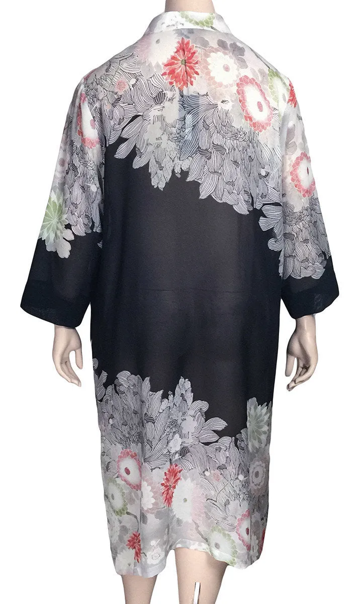 Dressori Long Silk Mandarin Duster