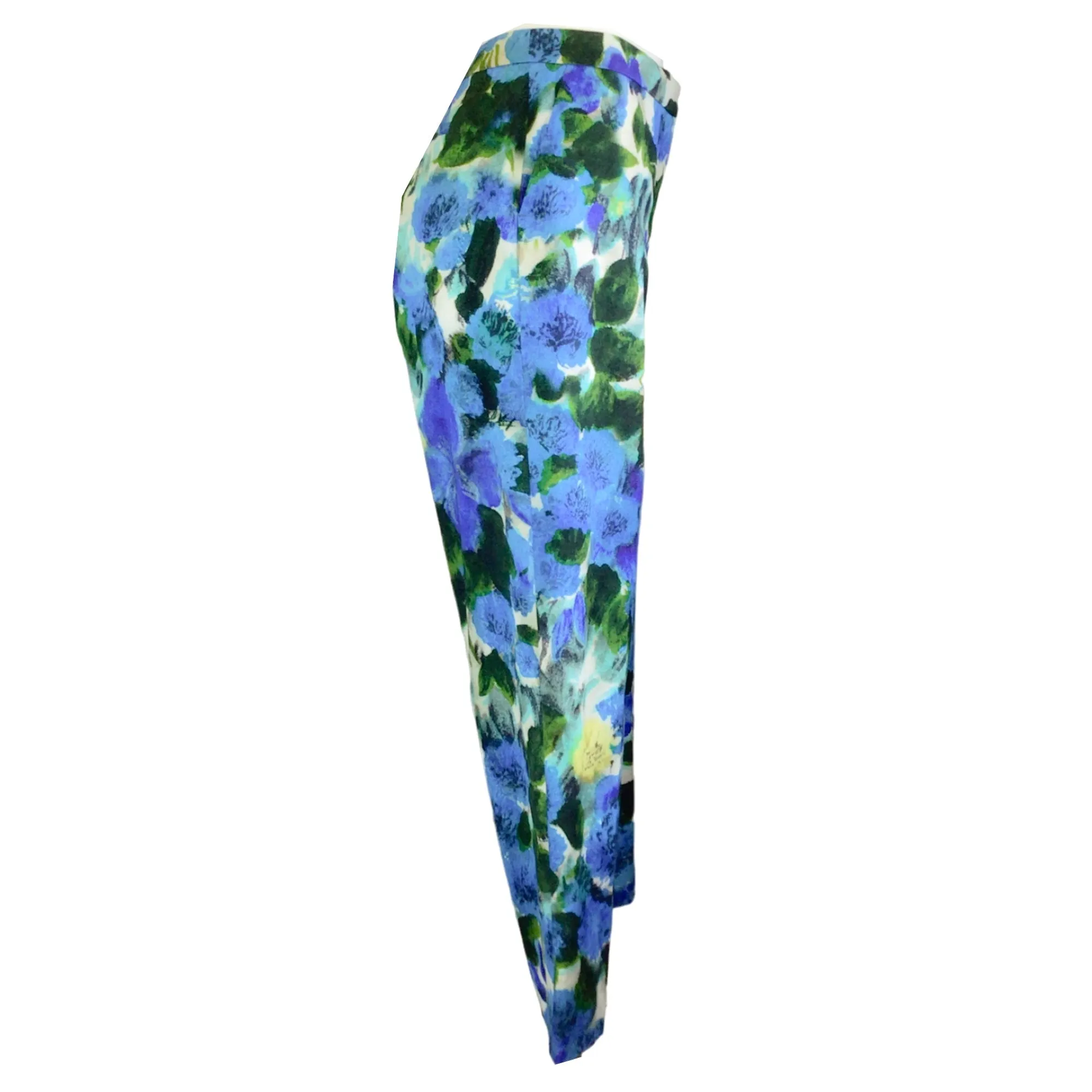 Dries Van Noten Blue / Green Multi Printed Cotton Pants