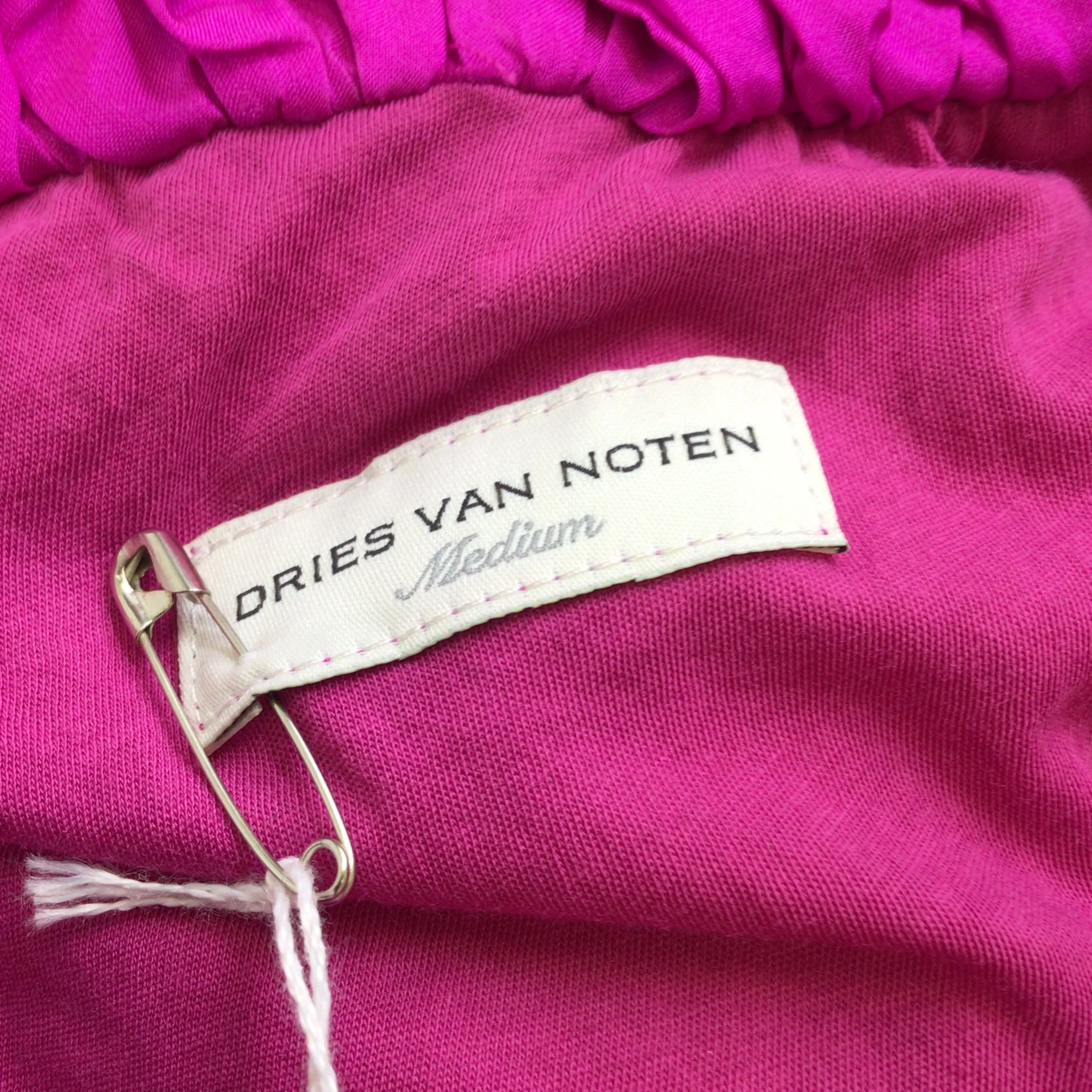 Dries Van Noten Fuchsia Silk Bubble Skirt