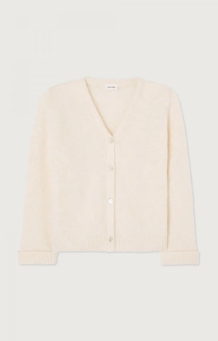 East Buttoned Cardigan in Pearl Melange