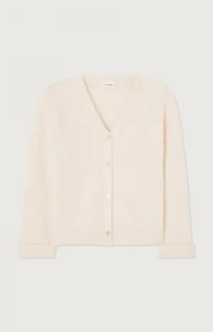 East Buttoned Cardigan in Pearl Melange