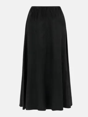 Elastic Waist Midi Skirt