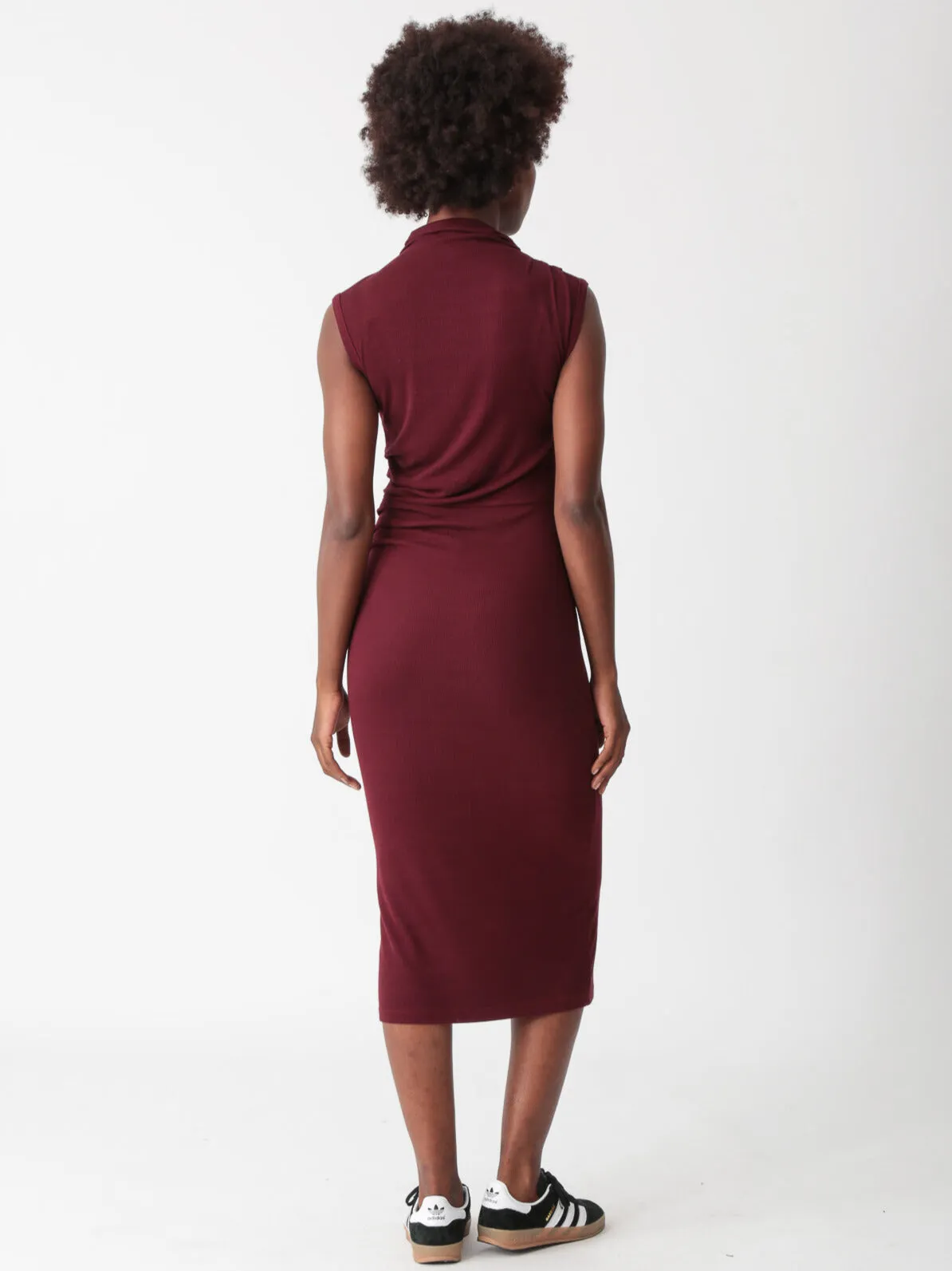 Eli Rib Dress - Merlot