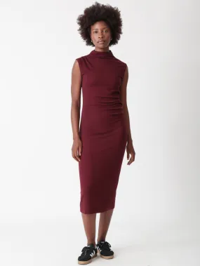 Eli Rib Dress - Merlot