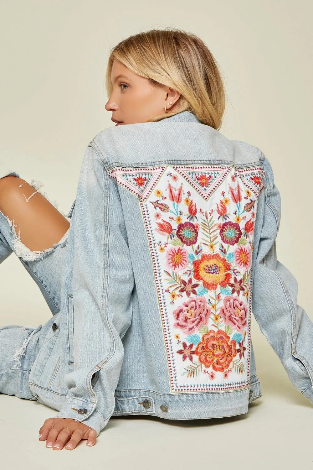 Embroidered Denim Jacket