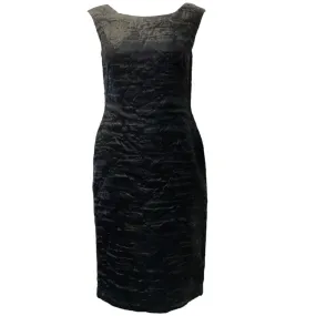 Escada Black Jacquard Sleeveless Dress