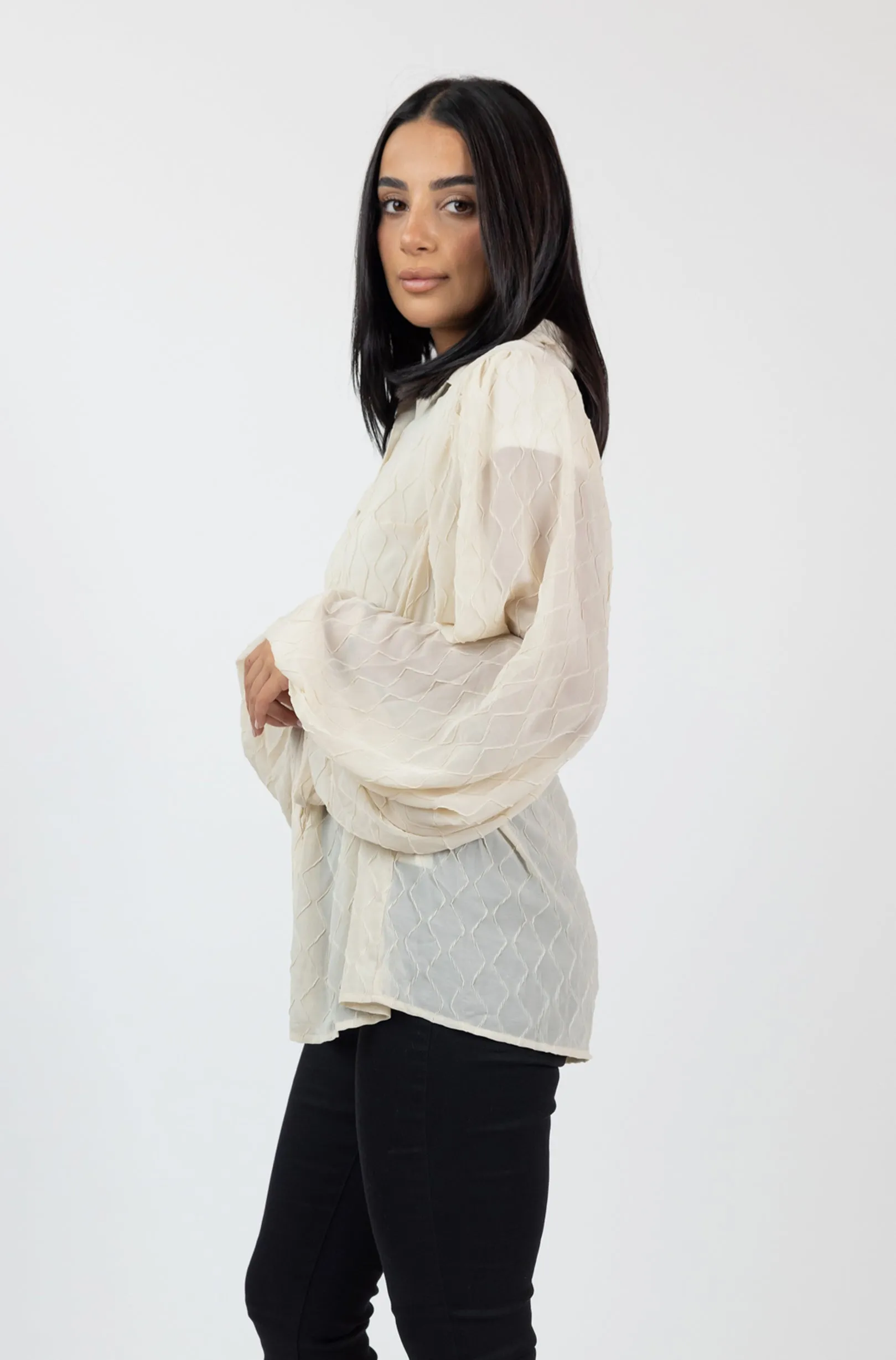 Esmeralda Bubble Sleeve Top