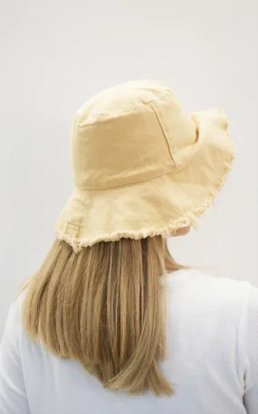 EVA Yellow up-cycled cotton hat