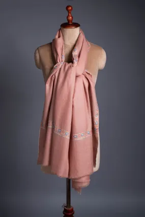 Floral Pink Kashmiri Pashmina Shawl - CARTMEL