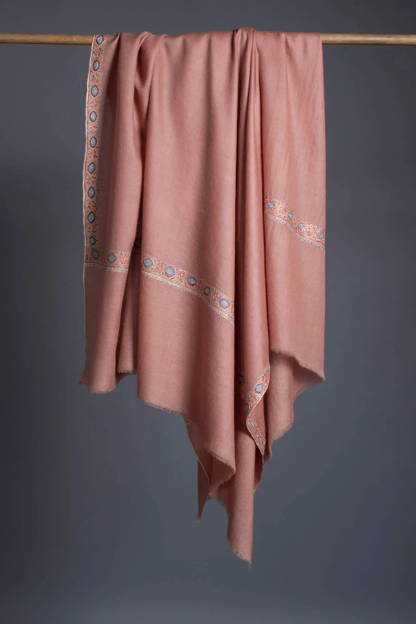 Floral Pink Kashmiri Pashmina Shawl - CARTMEL