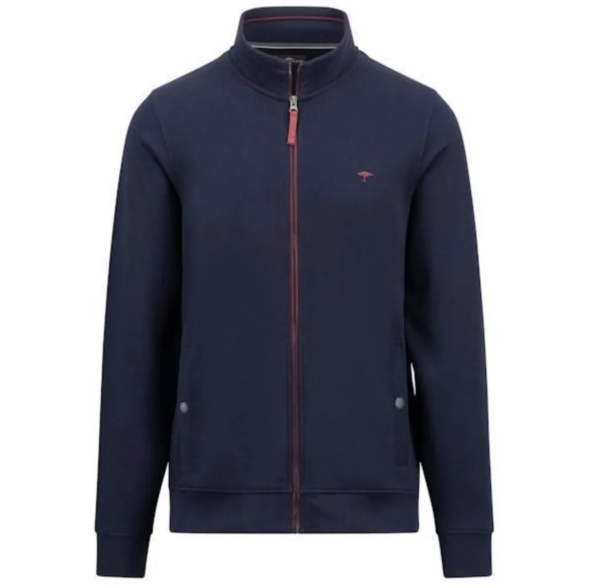 Fynch Hatton Zip Cardigan Navy