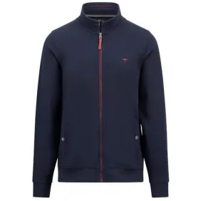 Fynch Hatton Zip Cardigan Navy