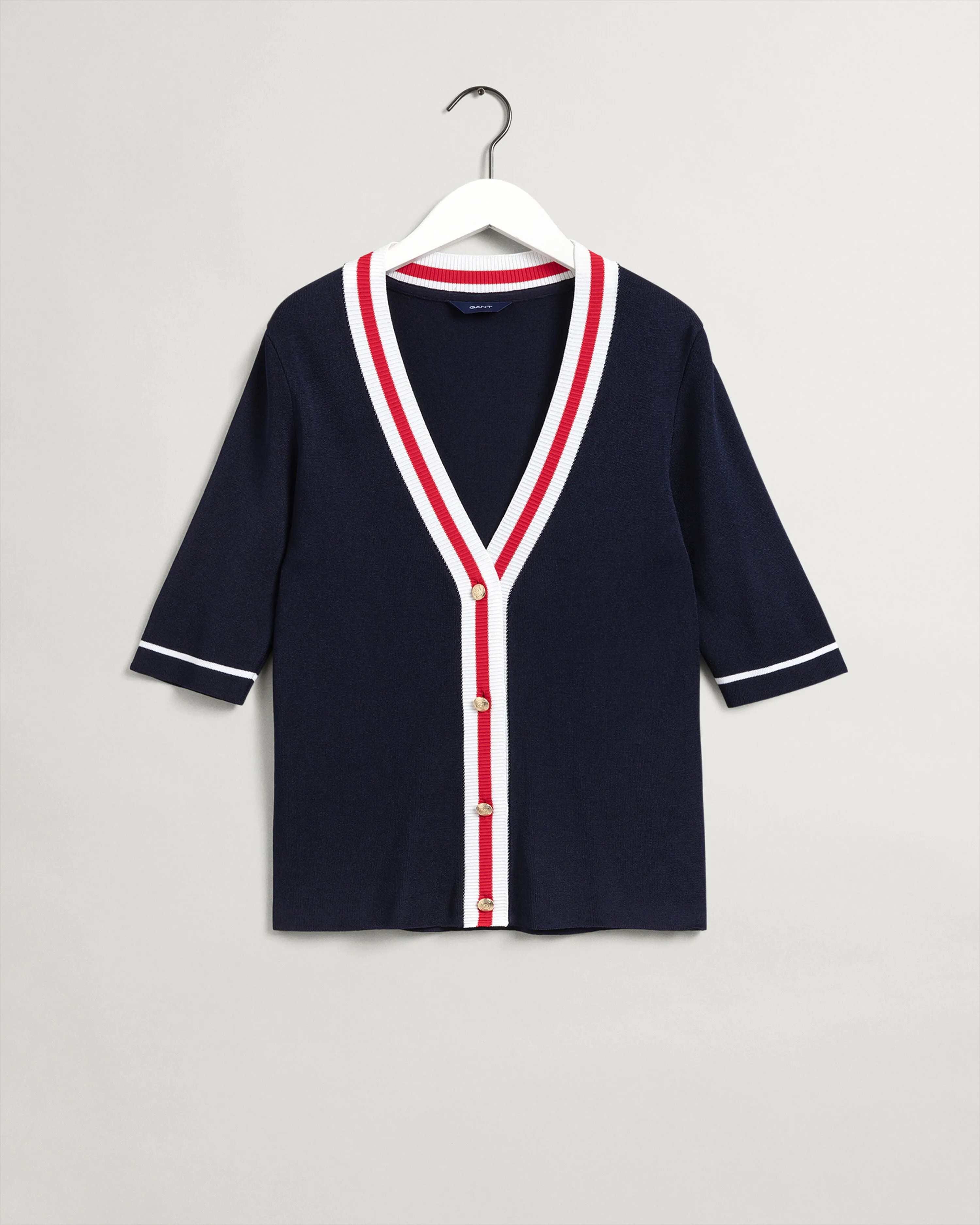 GANT Contrast Border Cardigan Top 2108