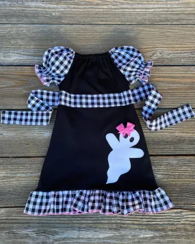 Gingham Ghost Halloween Dress