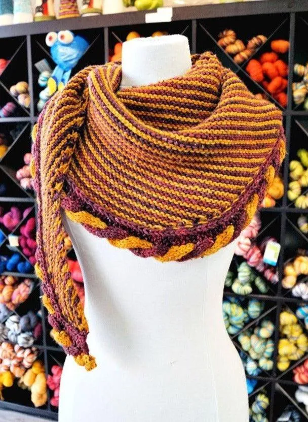 Golden Snitch Shawl knitting pattern