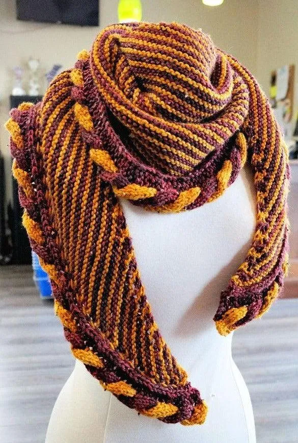 Golden Snitch Shawl knitting pattern