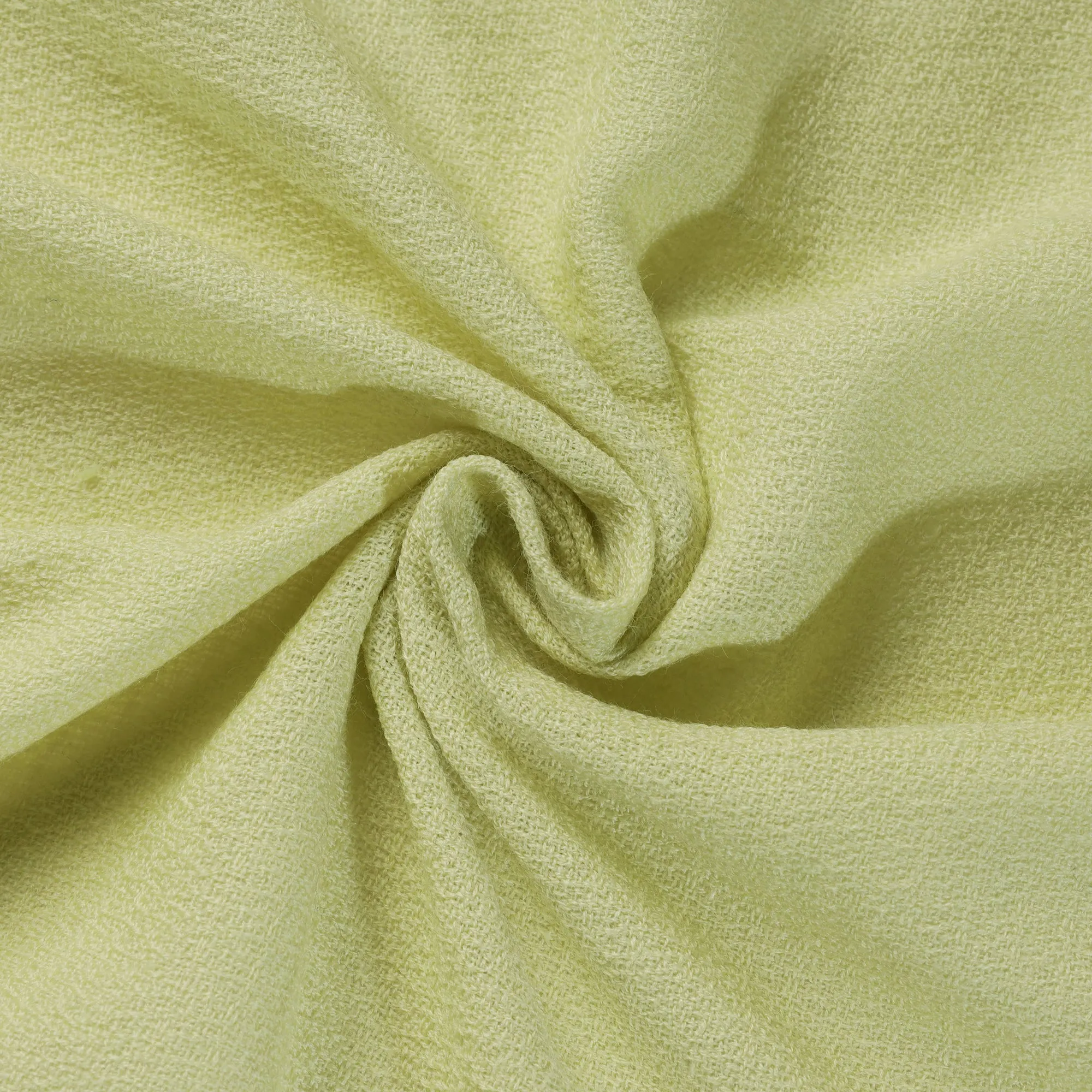 Green - Kumaun Handwoven Pure Merino Woolen Fabric