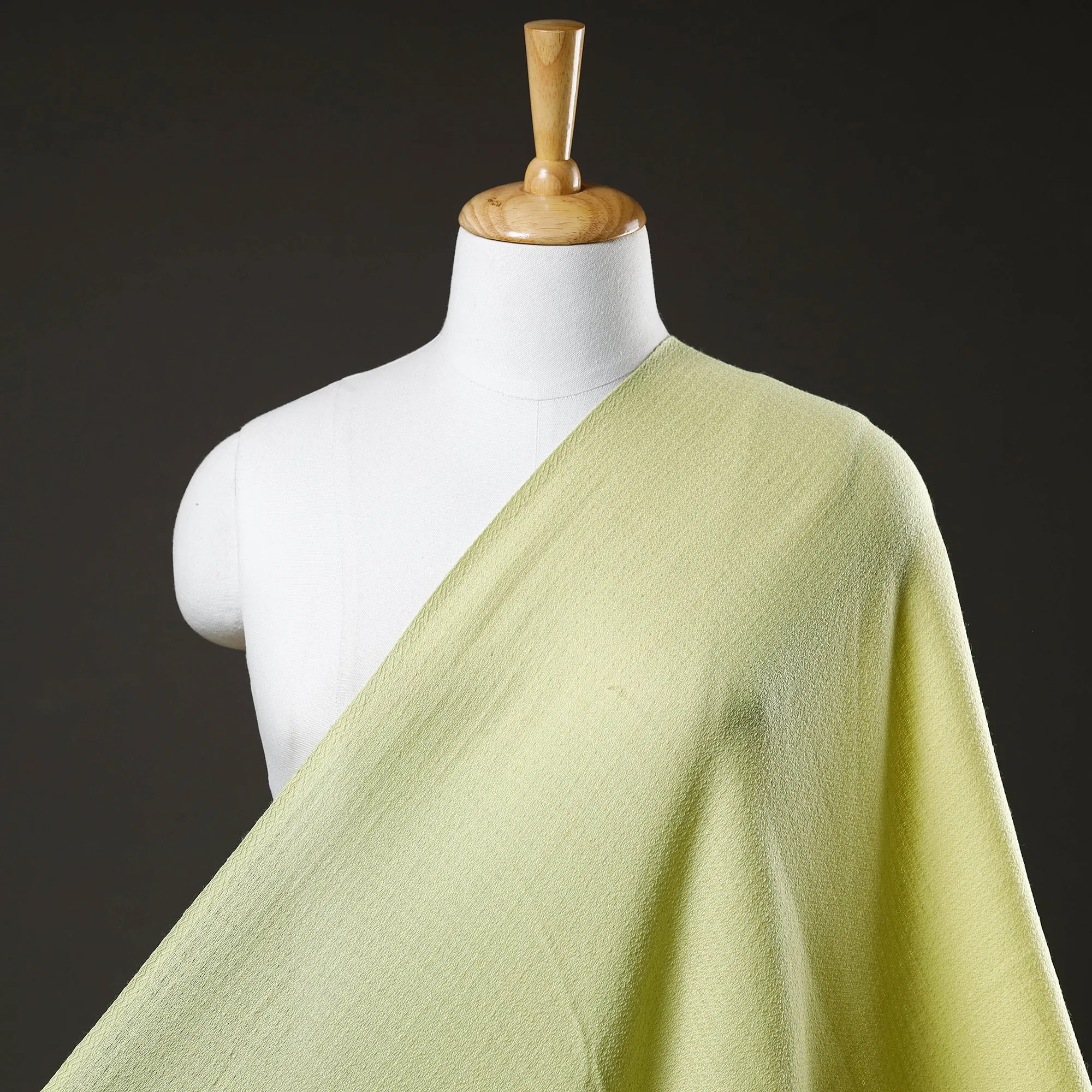 Green - Kumaun Handwoven Pure Merino Woolen Fabric