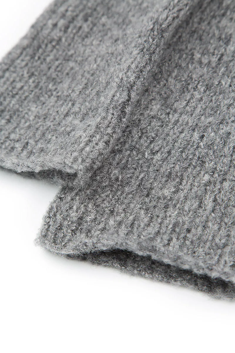 Grey Wool Leg Warmers