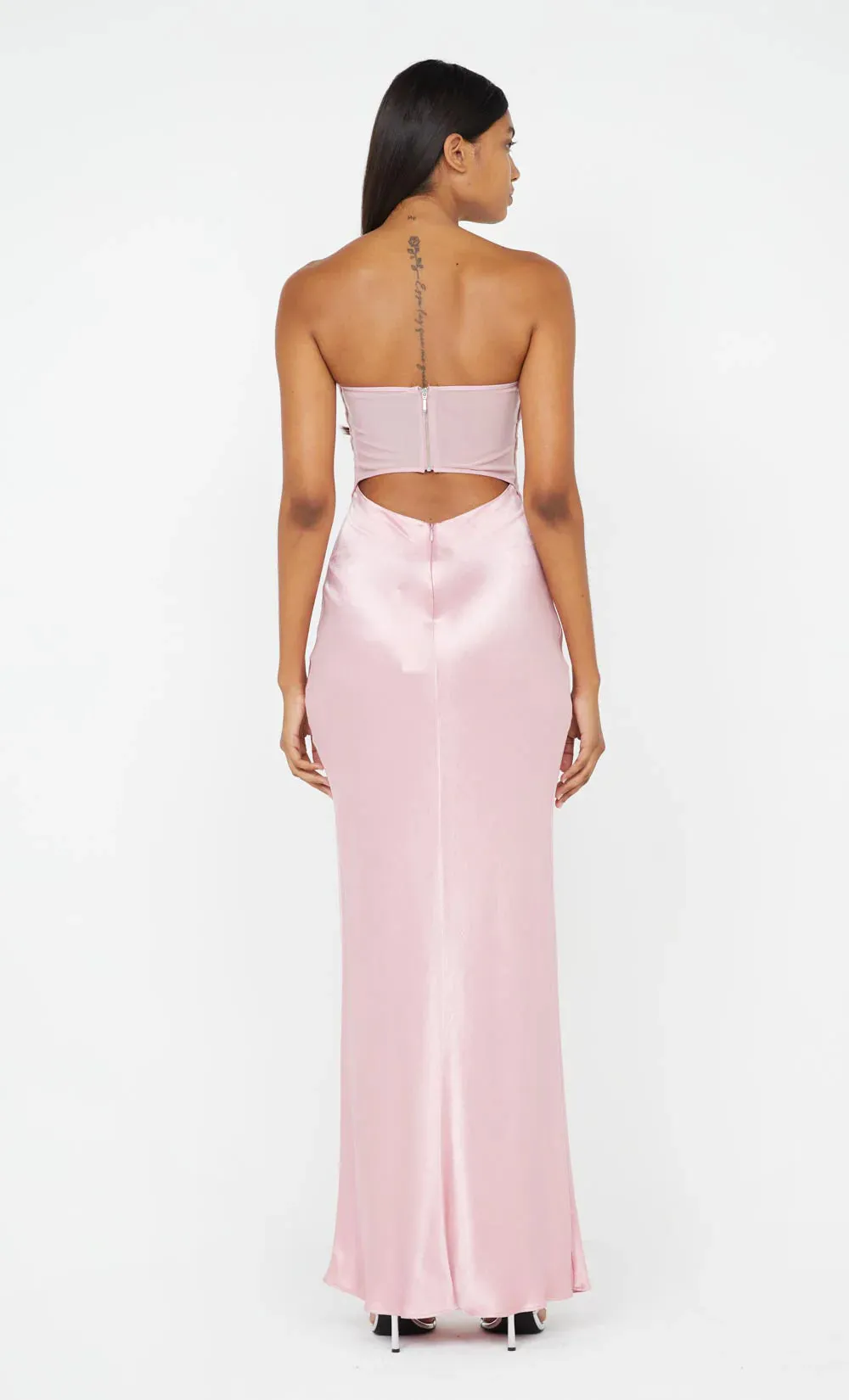 Halle Strapless Dress - Dusty Pink