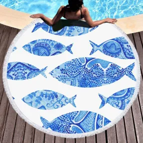 Hamoa Round Beach Towel