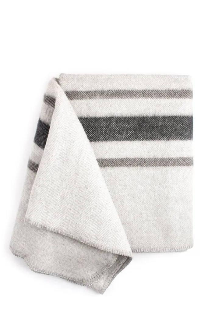 Heritage Stripe Throw Grey