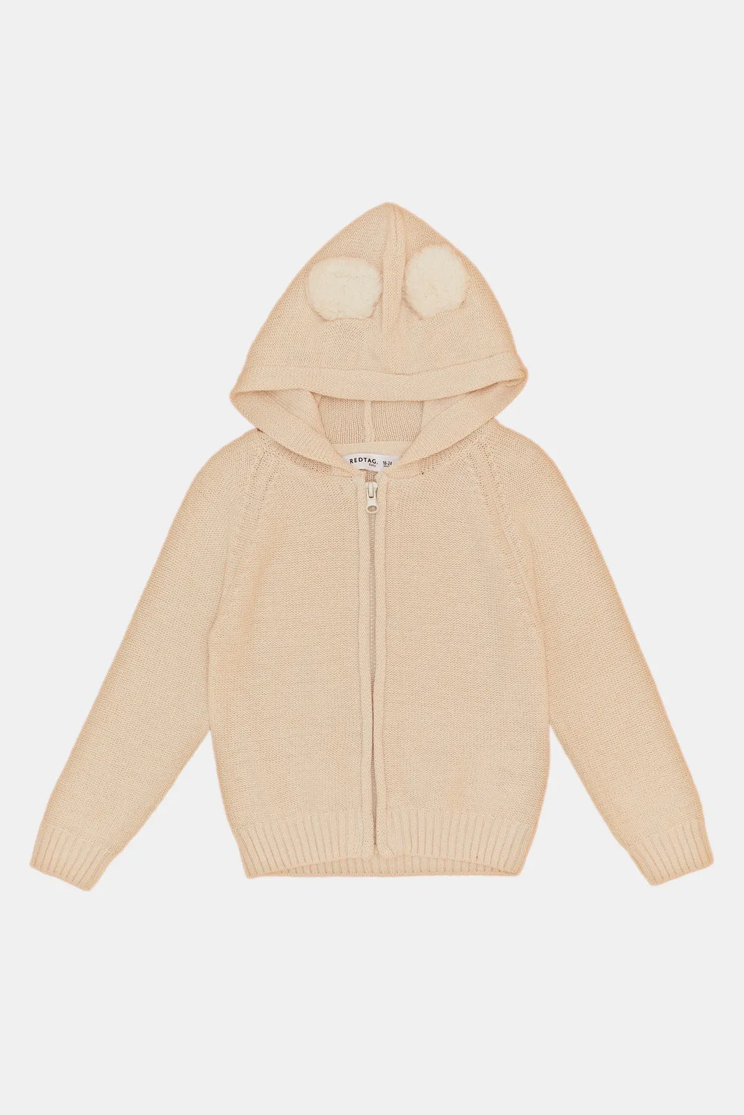 Infant Boys Cream Hooded Cardigan