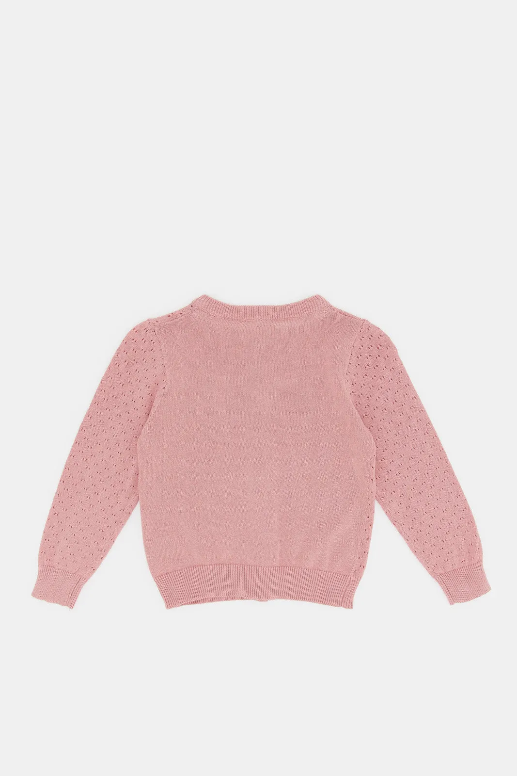 Infant Girls Pink Knitted Cardigan