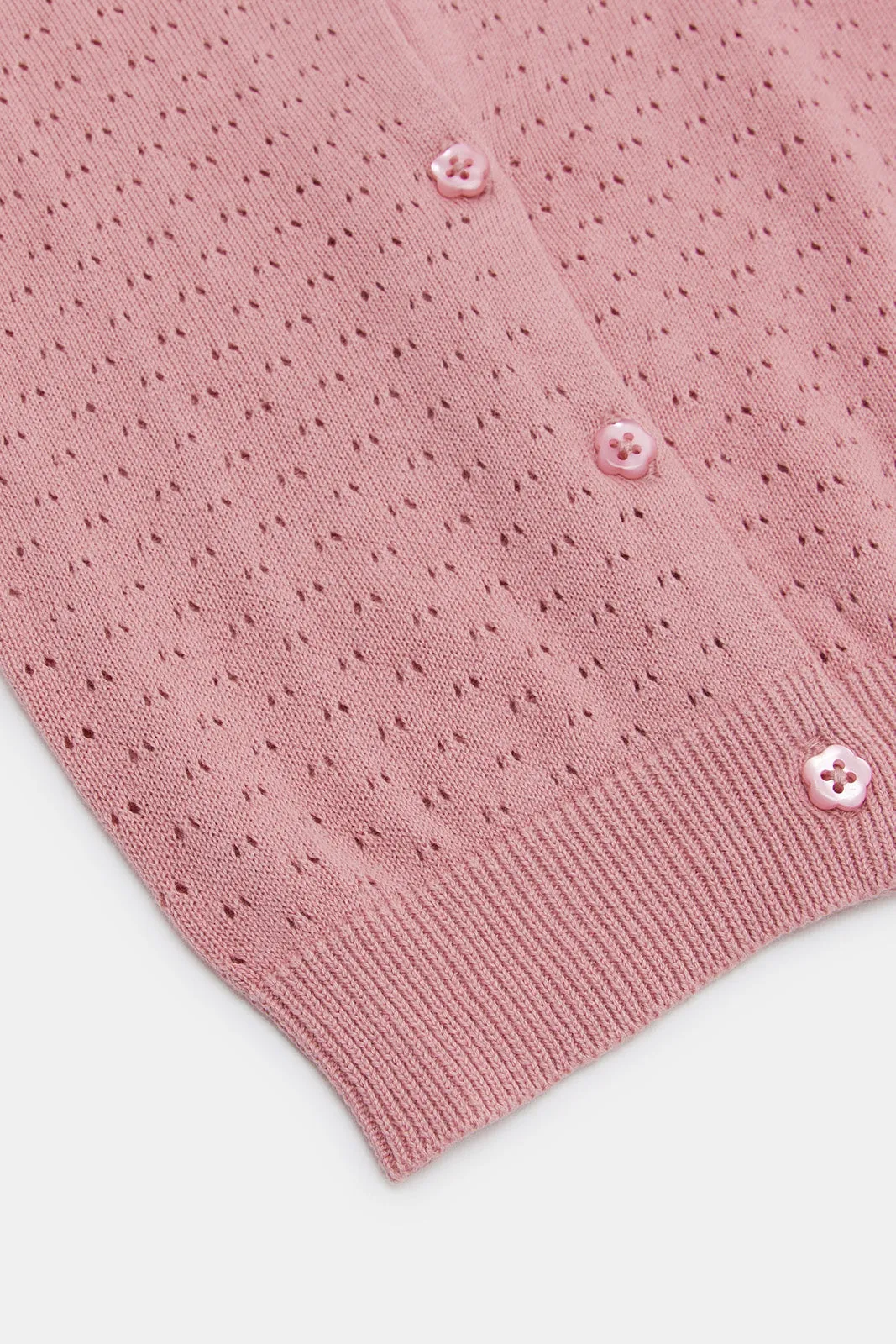 Infant Girls Pink Knitted Cardigan