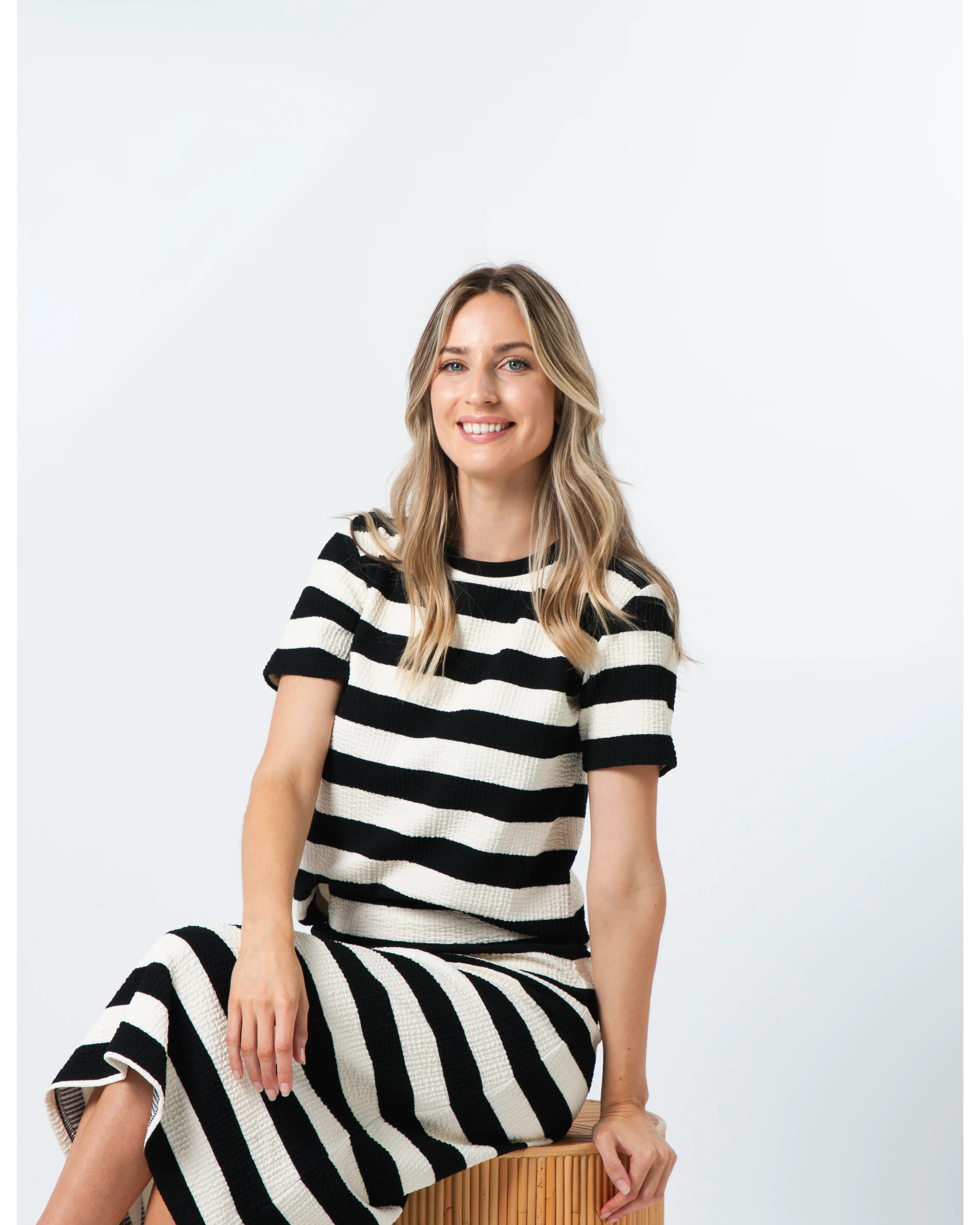 Jordie Skirt - Oreo Stripe