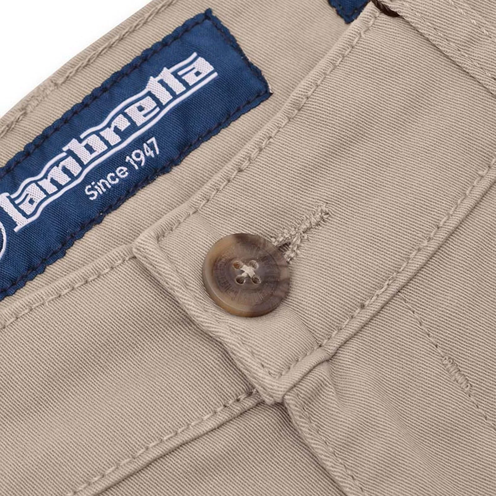 Lambretta Mens Straight Leg Twill Stretch Chinos