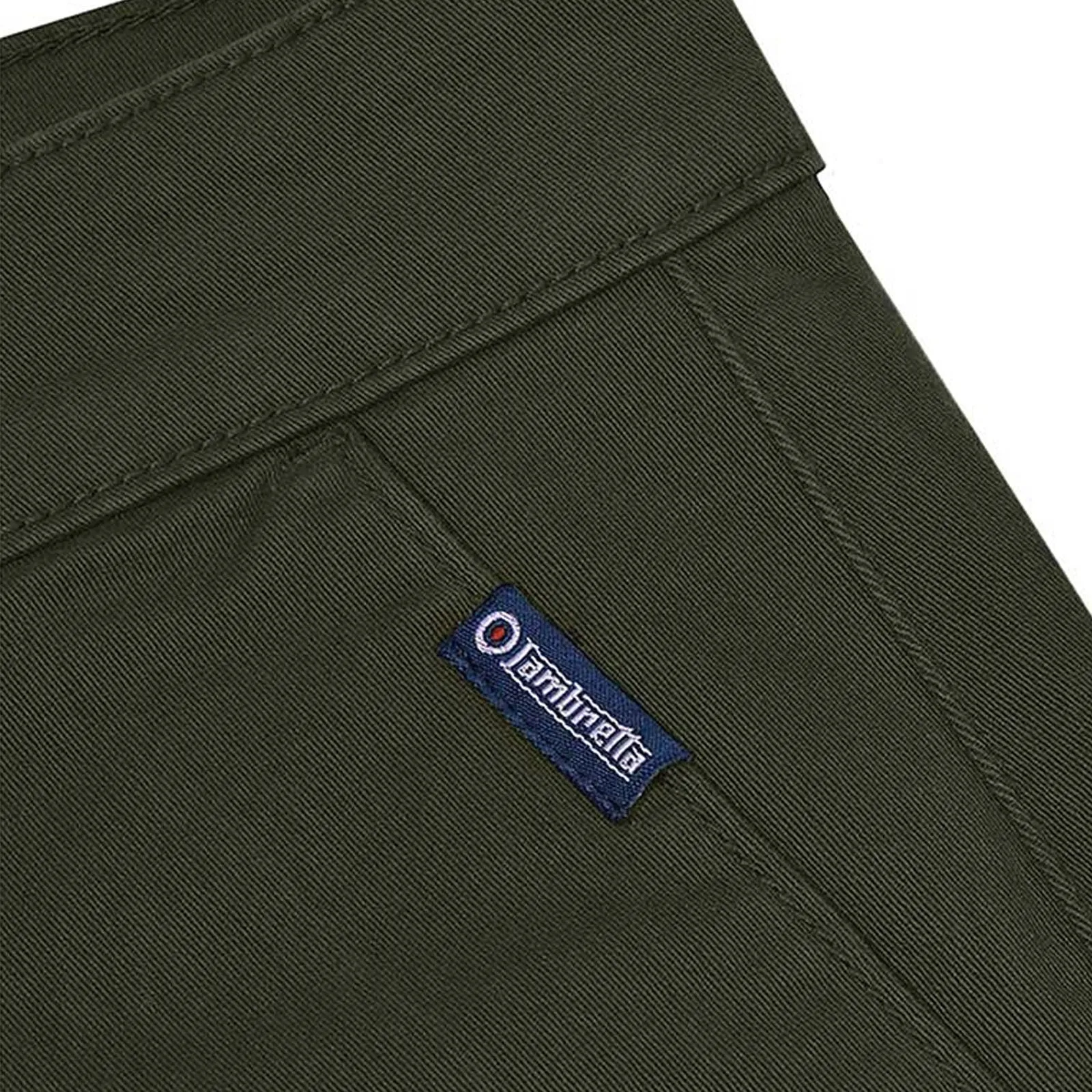 Lambretta Mens Straight Leg Twill Stretch Chinos