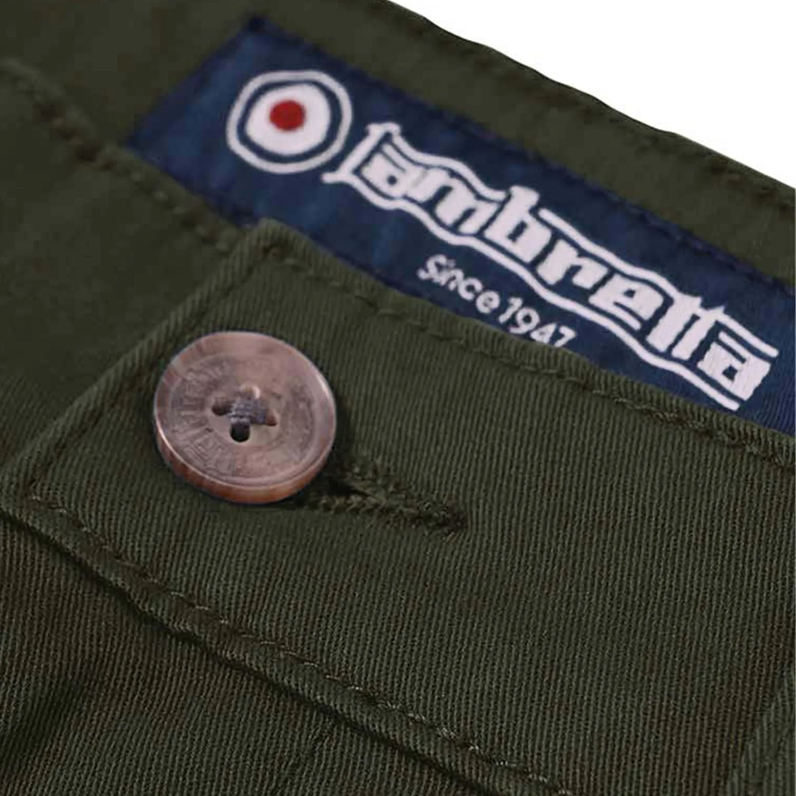 Lambretta Mens Straight Leg Twill Stretch Chinos