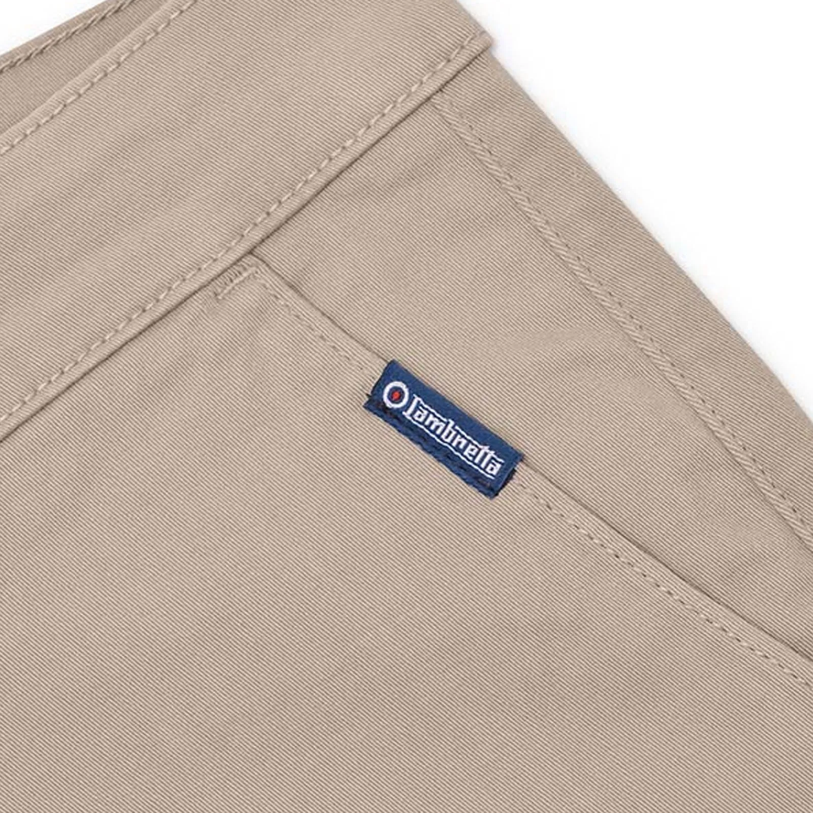 Lambretta Mens Straight Leg Twill Stretch Chinos