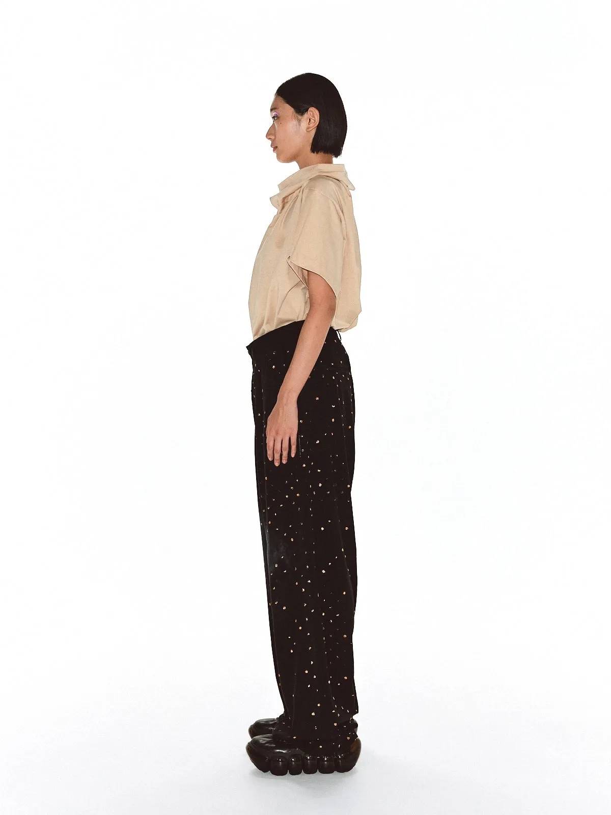 Less Couture Pants / Black-Gold