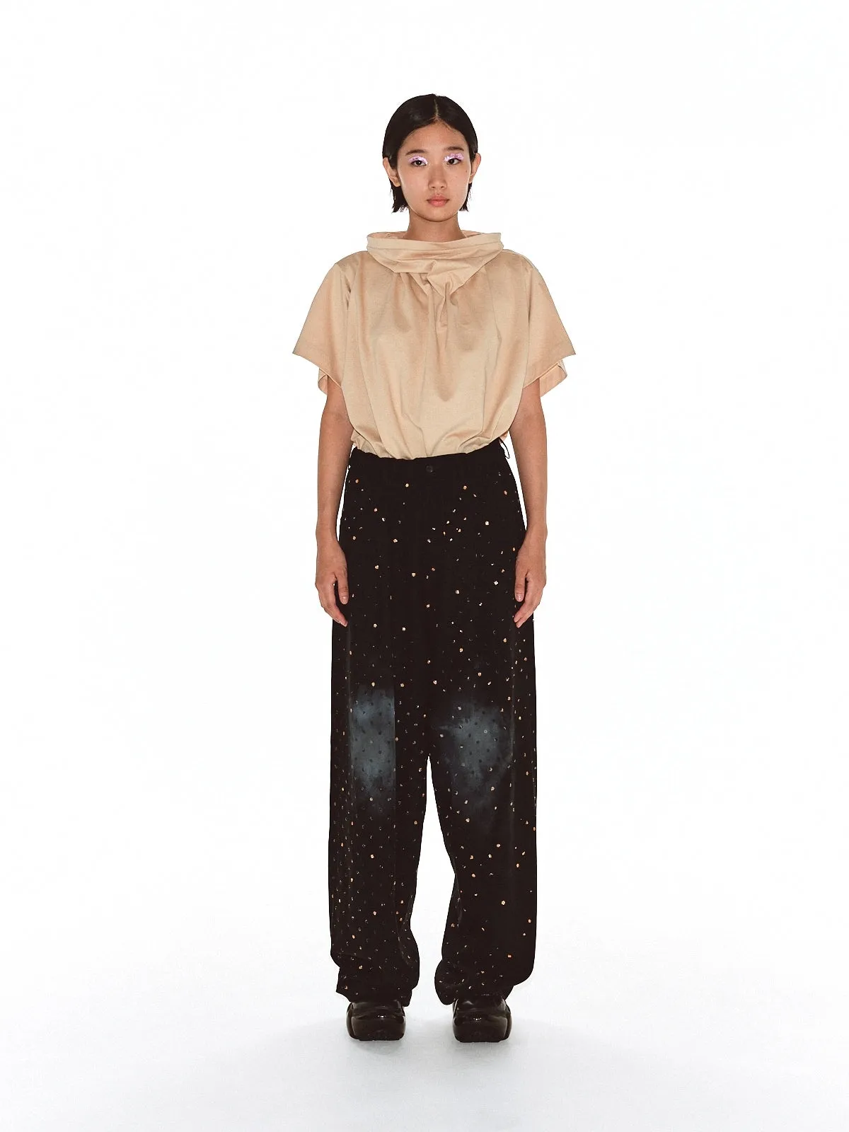 Less Couture Pants / Black-Gold