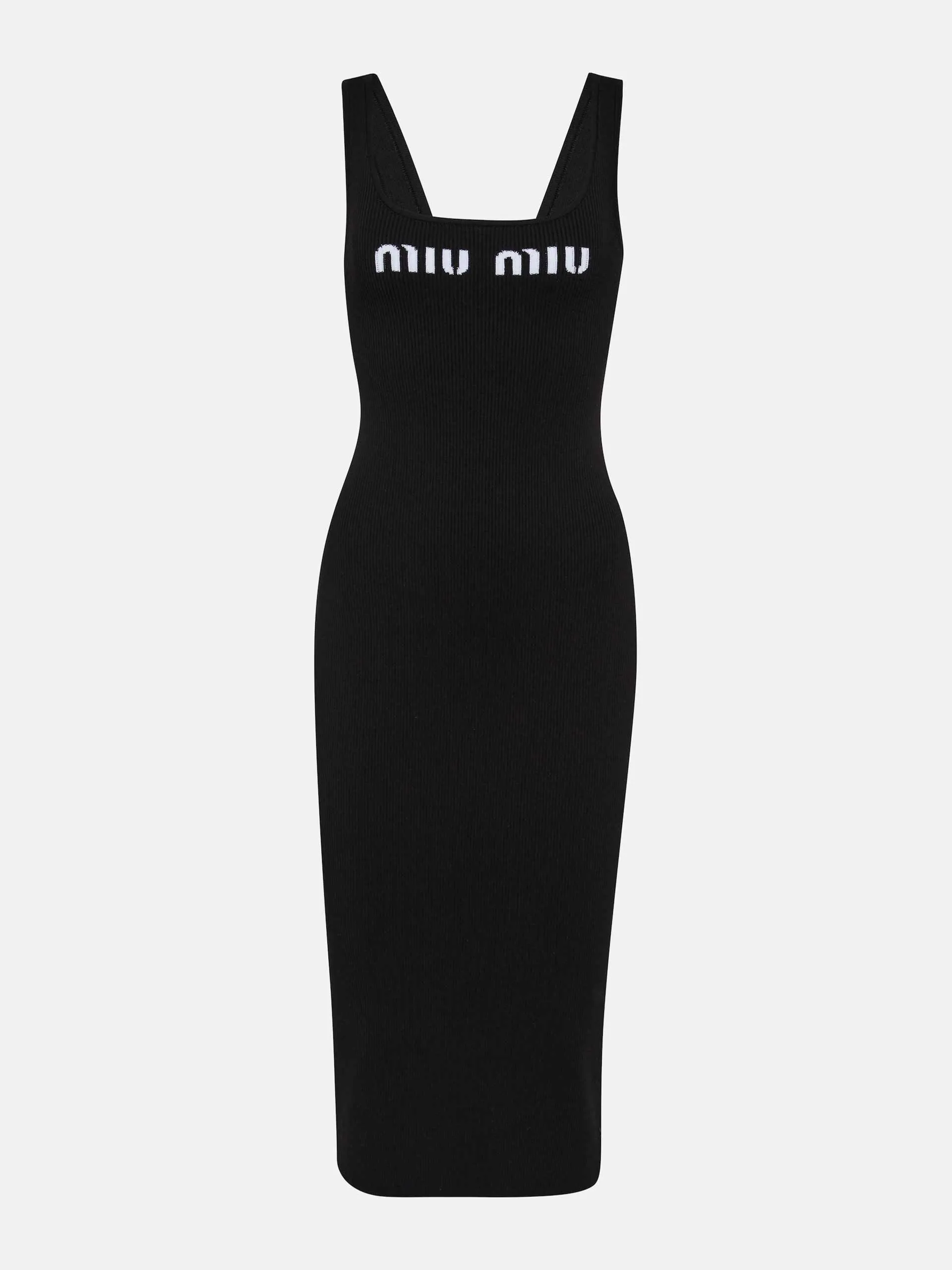 Logo jersey midi dress