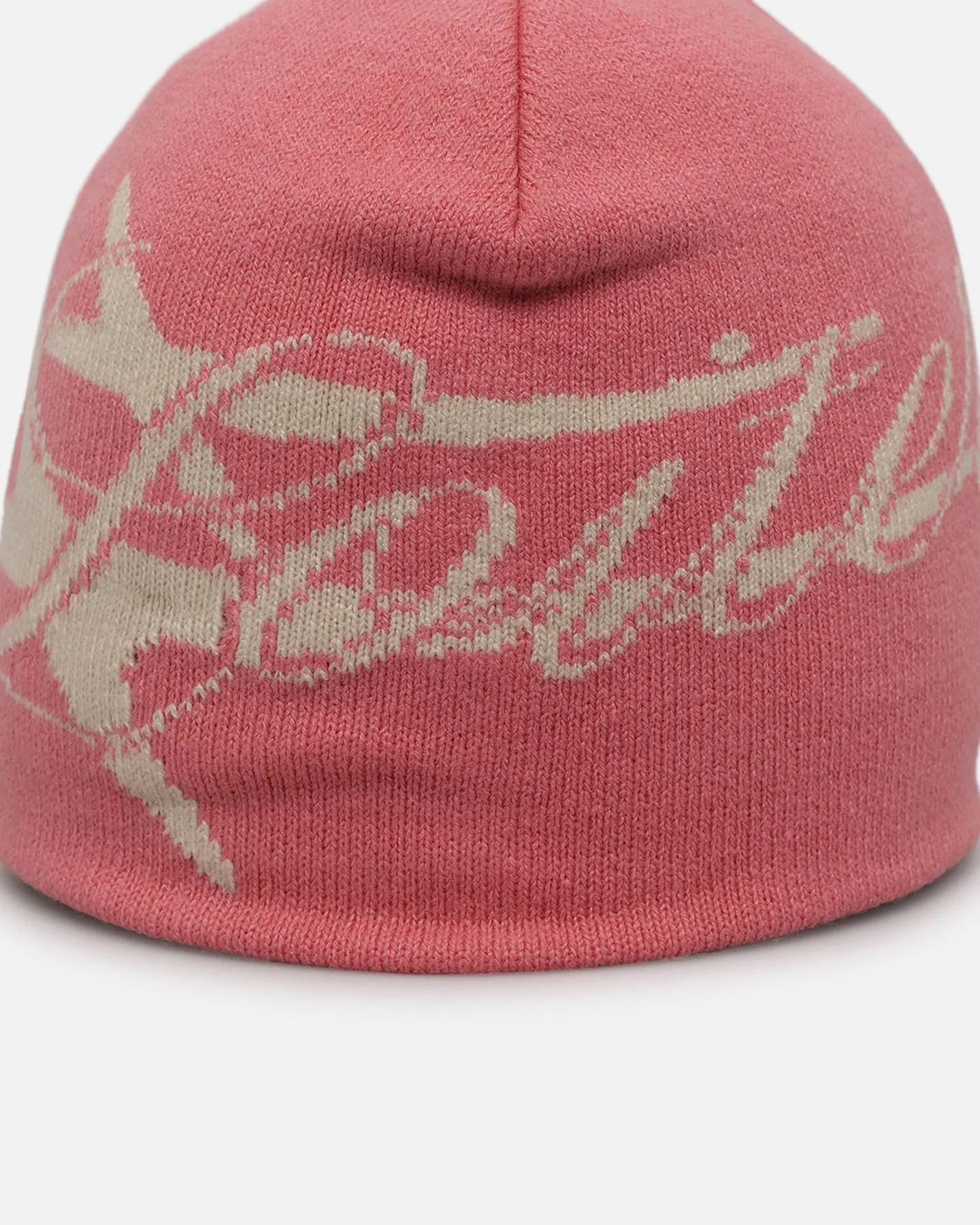 Loiter Hybrid Skull Knit Beanie Pink