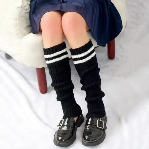 Lolita Punk Socks Furry Leg Warmers Women Winter Knitted Warm Foot