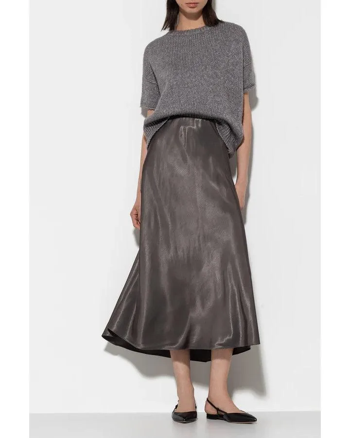 Luisa Cerano Satin Midi Skirt