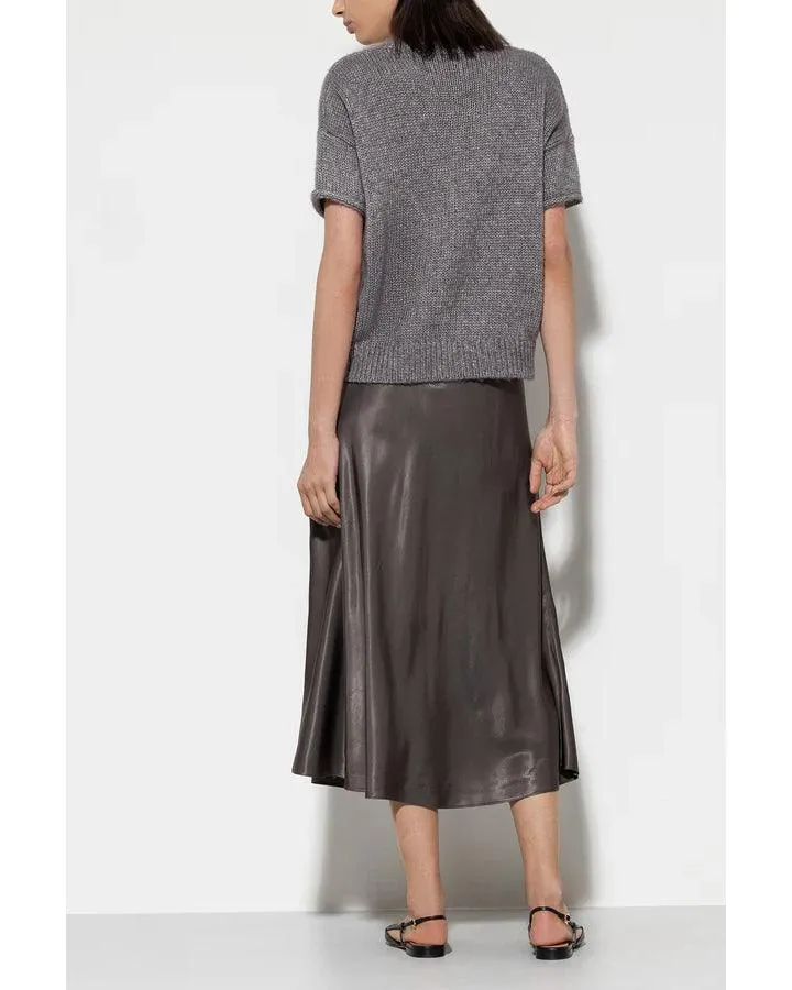 Luisa Cerano Satin Midi Skirt