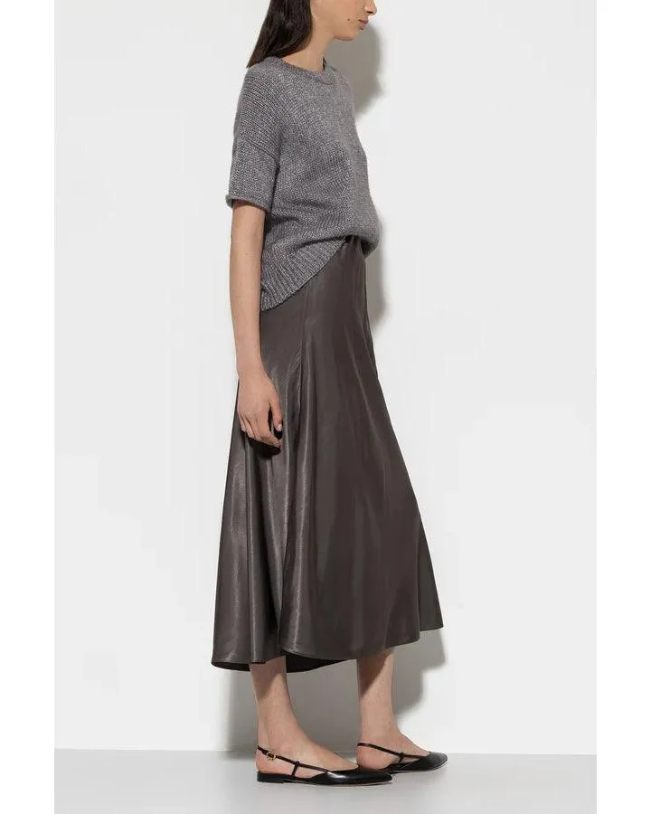 Luisa Cerano Satin Midi Skirt