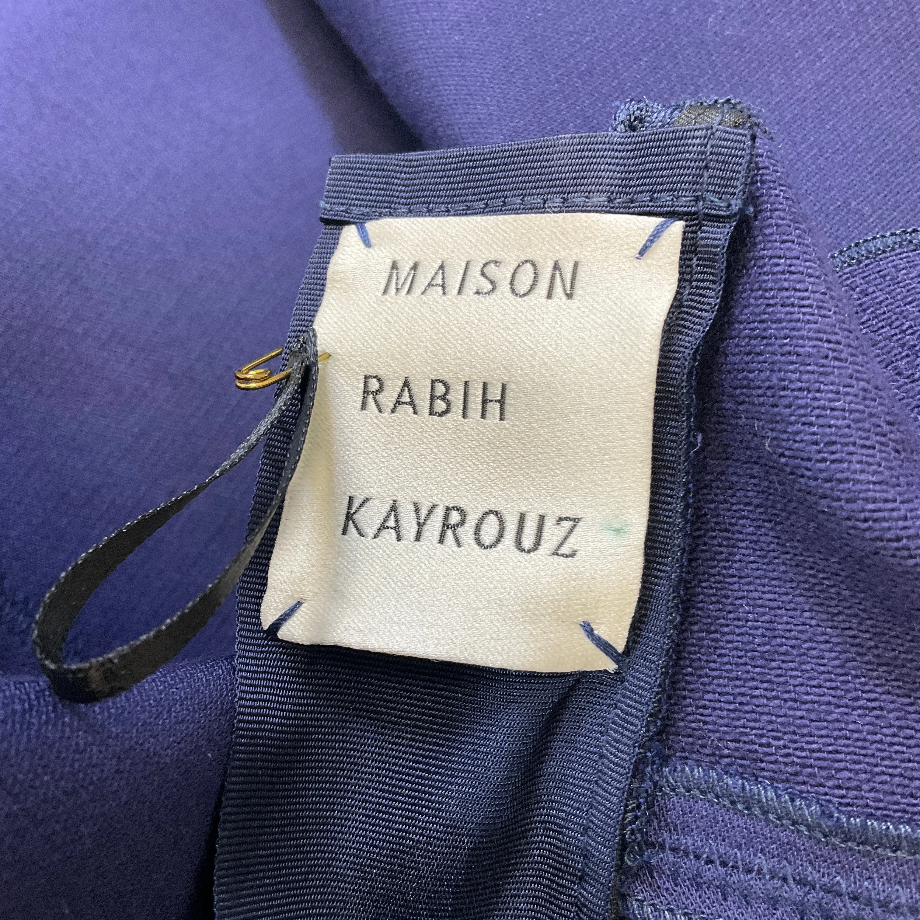 Maison Rabih Kayrouz Navy Blue Double Crepe Top