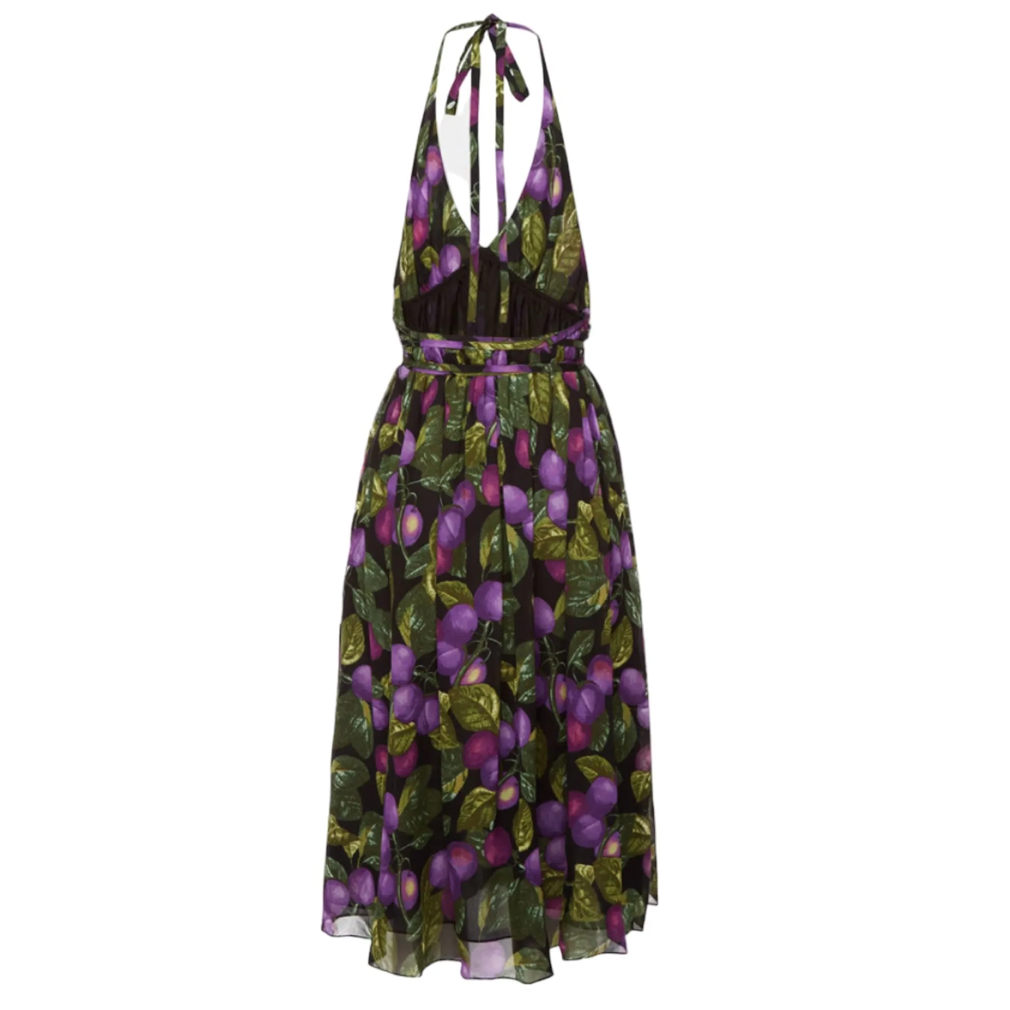 Marc Jacobs Purple Multi Grape Print Halter Dress