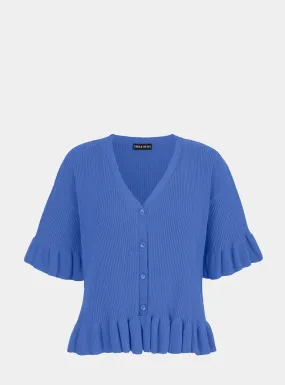 Marlow Ruffle Co-Ord Cardigan - Blue