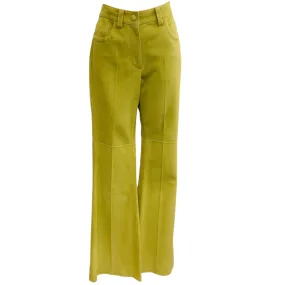 Marni Lime Green Suede Pants