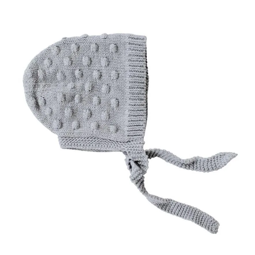 Marshmallow Bonnet Hat - Grey