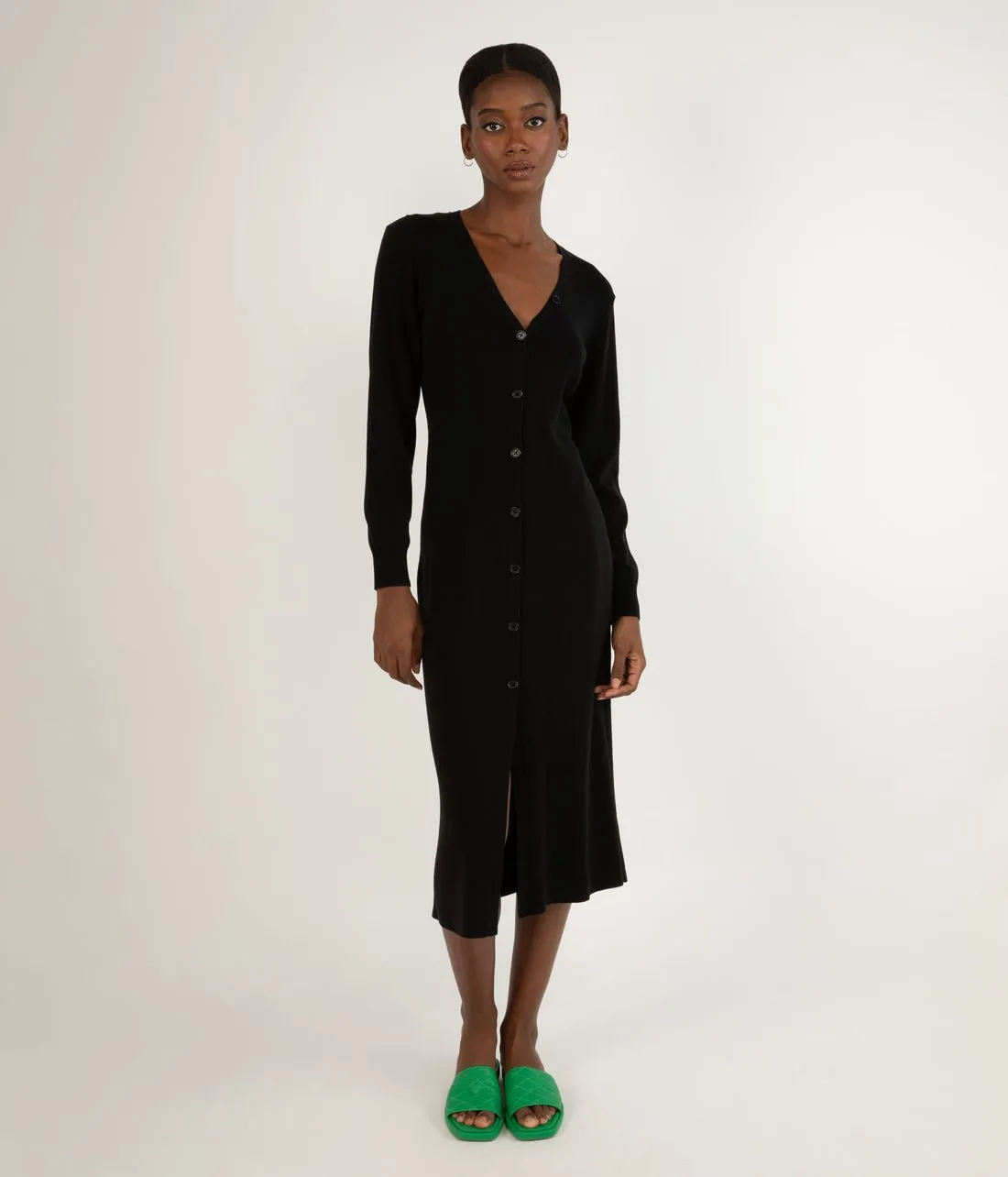 MATT&NAT FRANEK - Long Sleeve Button Front Longline Cardigan